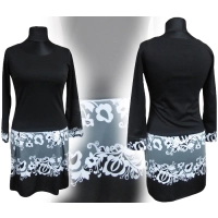 Wizytowa sukienka Samie - dół w kontrafałdy